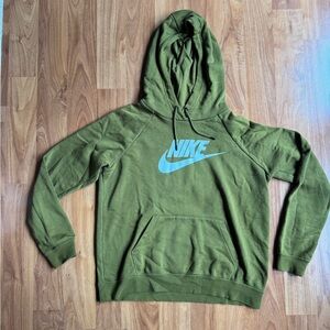 Nike Men's Olive Green Hoodie